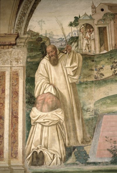 The Life of St. Benedict (detail) by L. and Sodoma, G. Signorelli